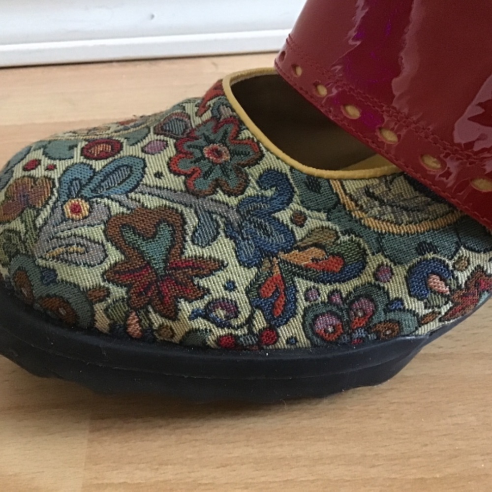 JOHN FLUEVOG LADIES ZAZA MARY JANE WIDE STRAP FABRIC  SHOE inc. SHOE BAG - Picture 7 of 15